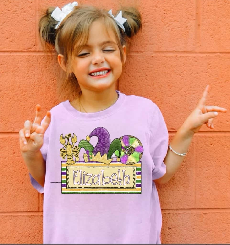 Youth Sublimation Mardi Gras tees - WS