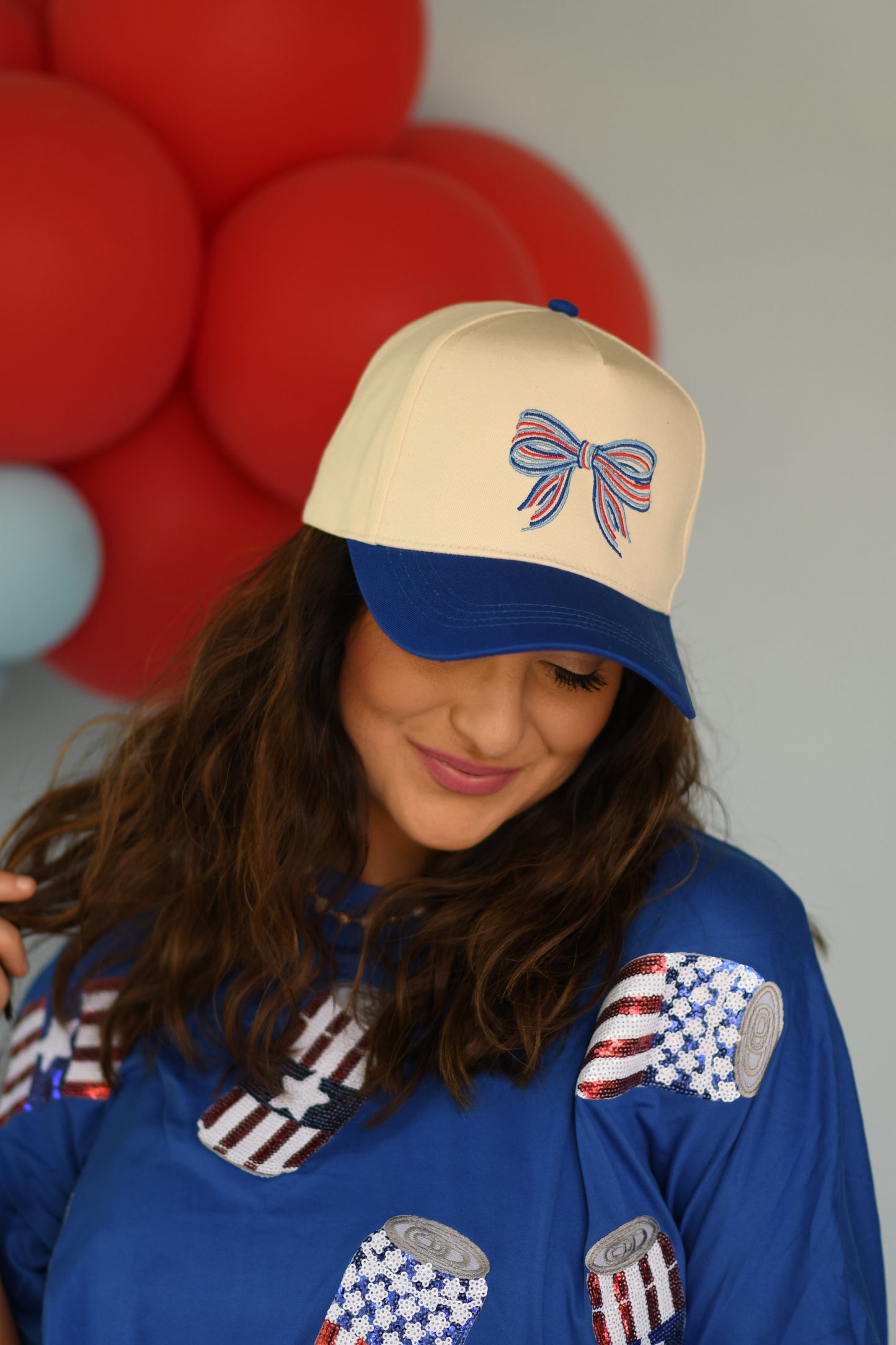 RTS Red Patriotic Bow Hat