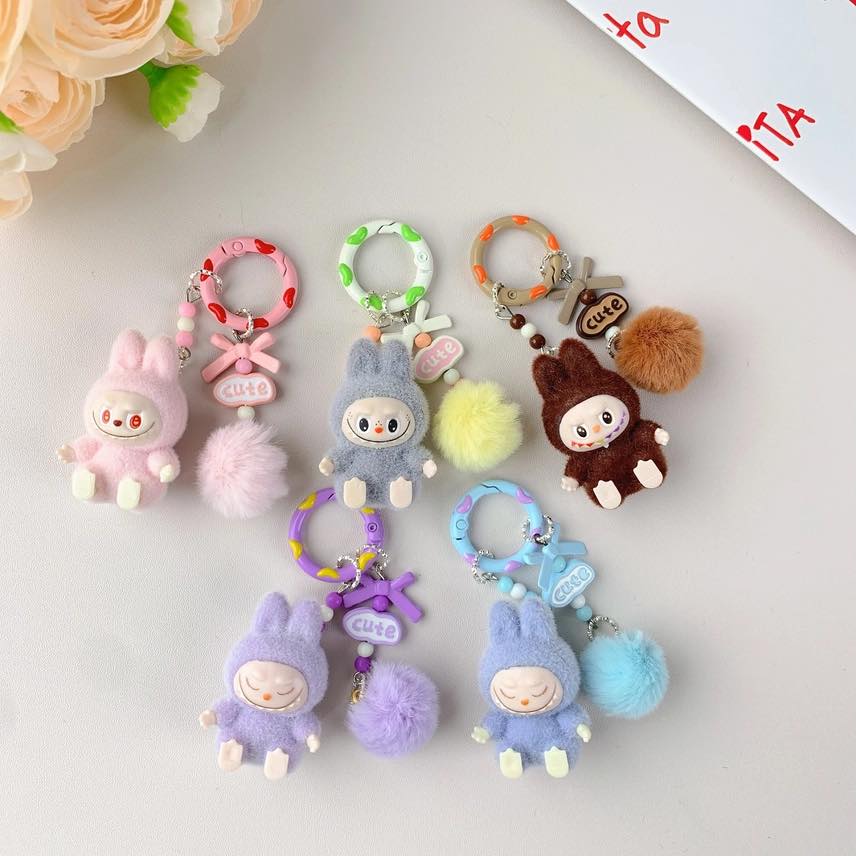 Lbubu cute bow keychains - WS