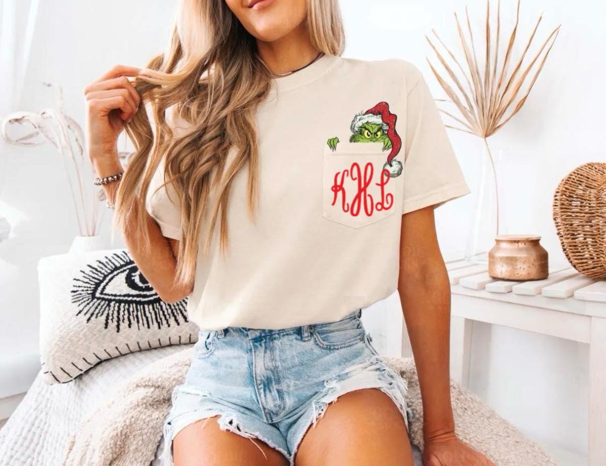 Green Man Pocket Mono Tee - WS