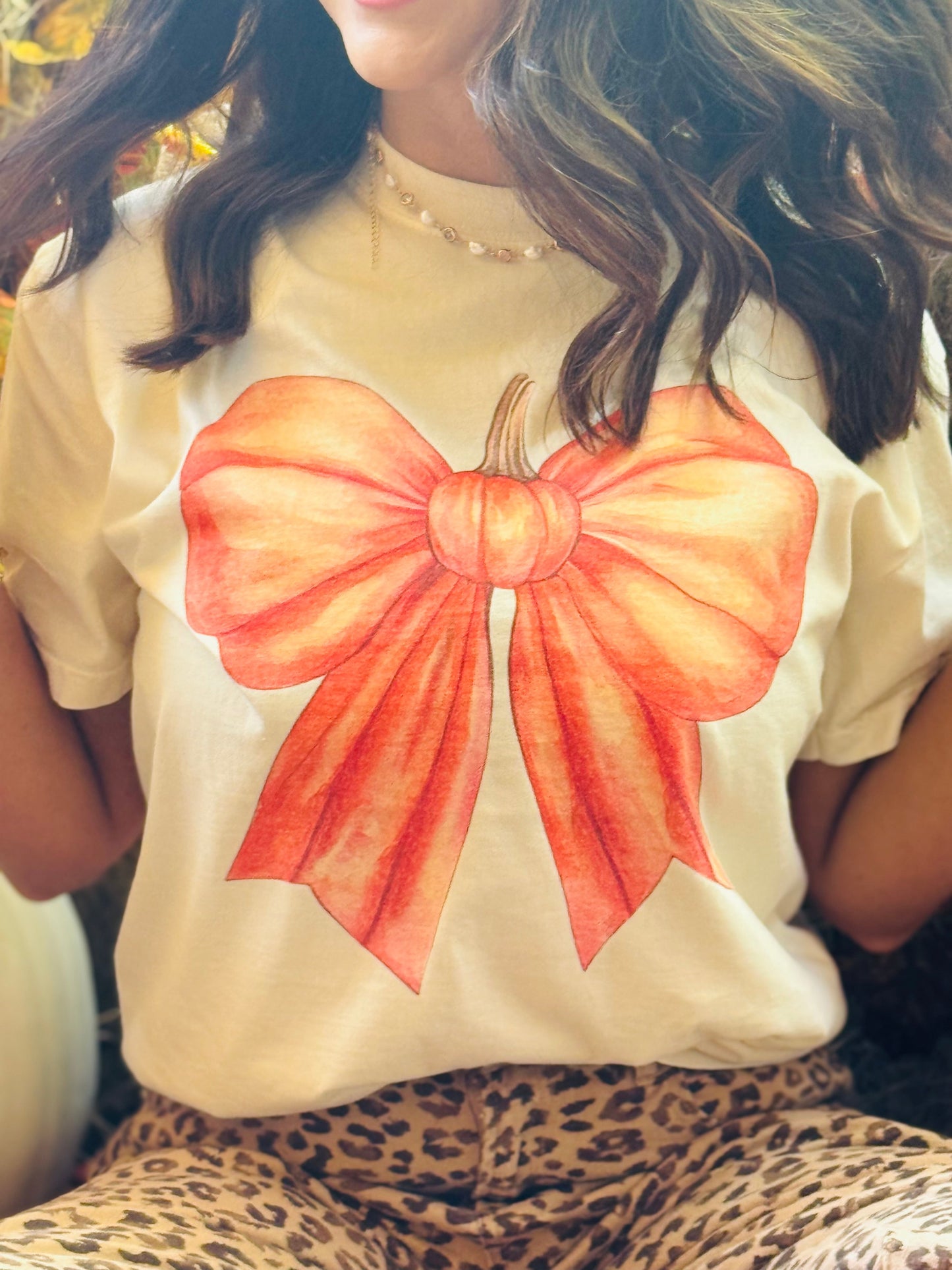 Pumpkin Bow Tee