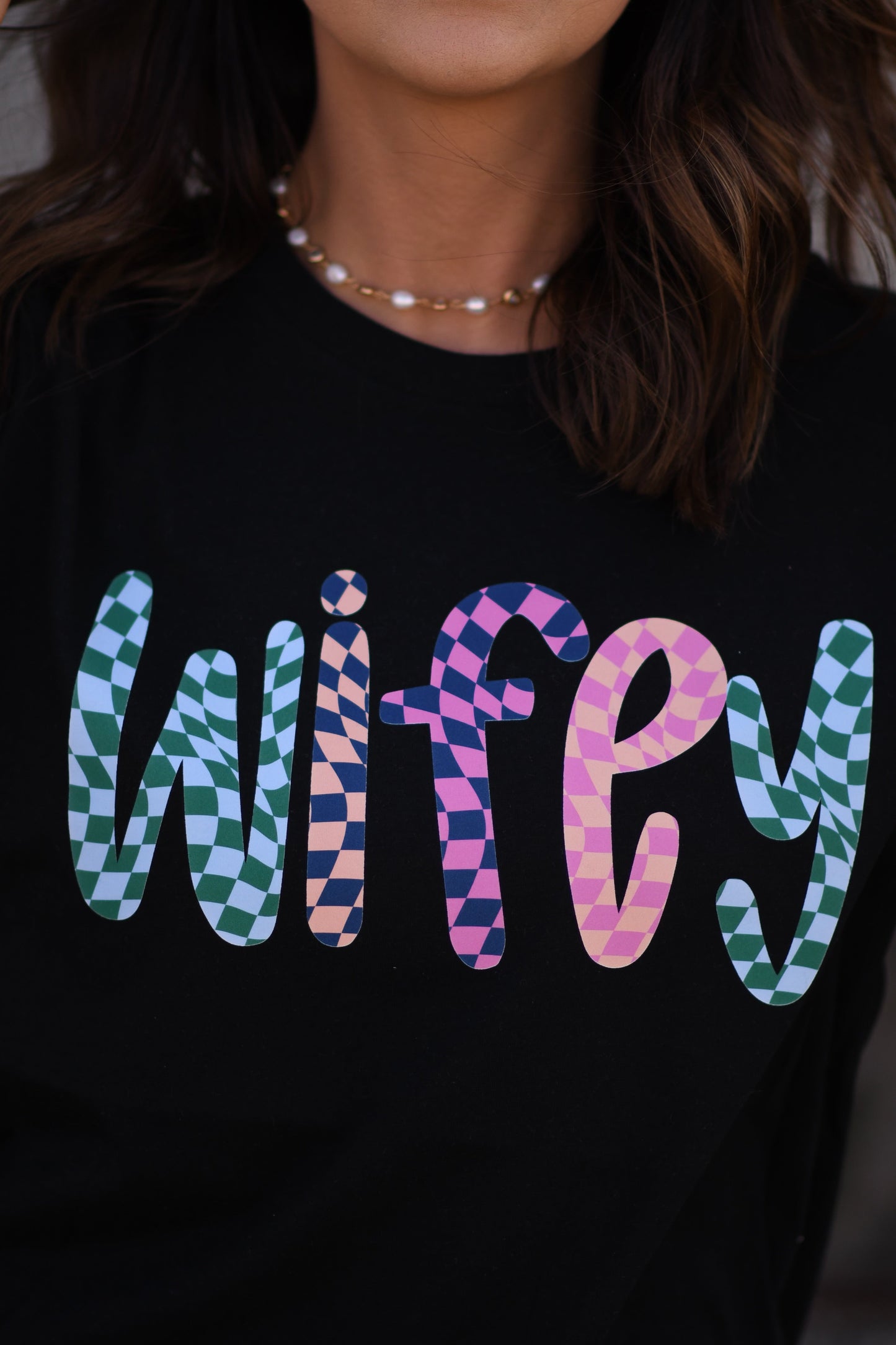 Wifey Checkered Tee