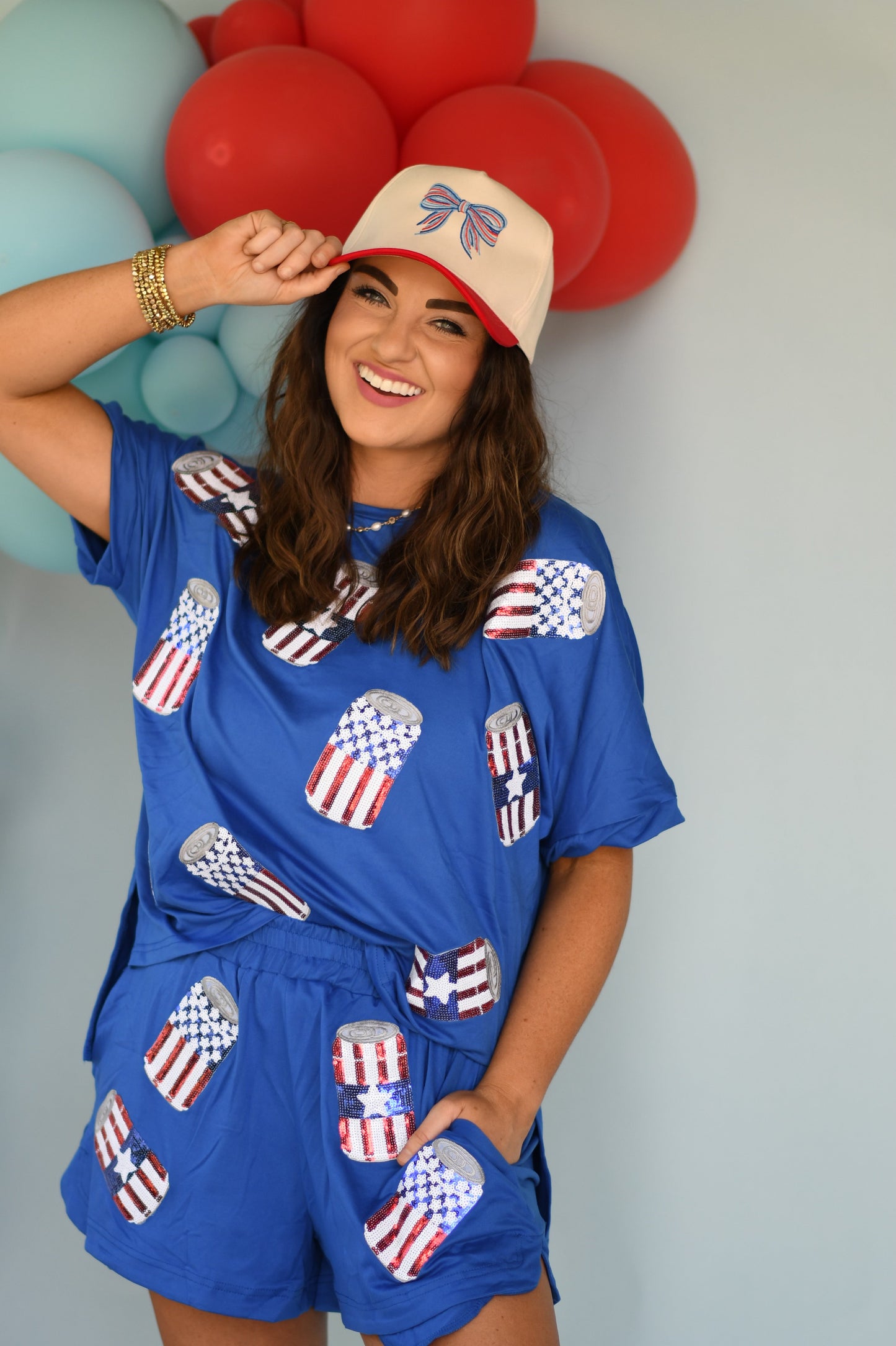RTS Red Patriotic Bow Hat