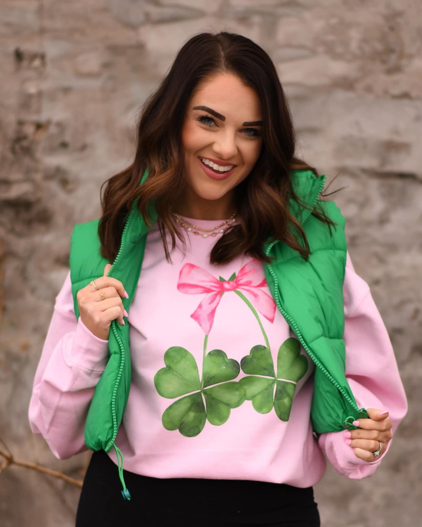 RTS Kelly Green Cropped Puffer Vest