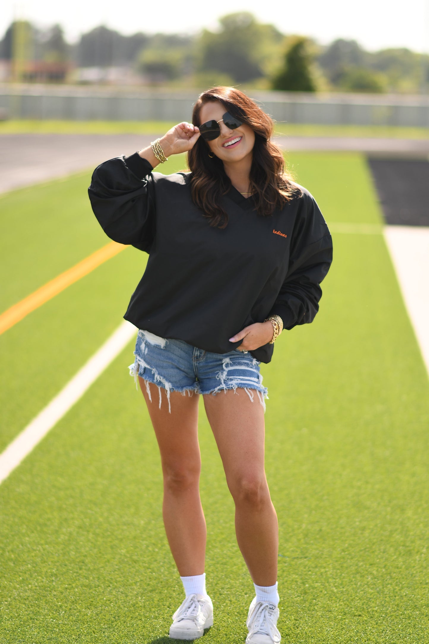 Spirit Embroidered Windbreaker Pull Over