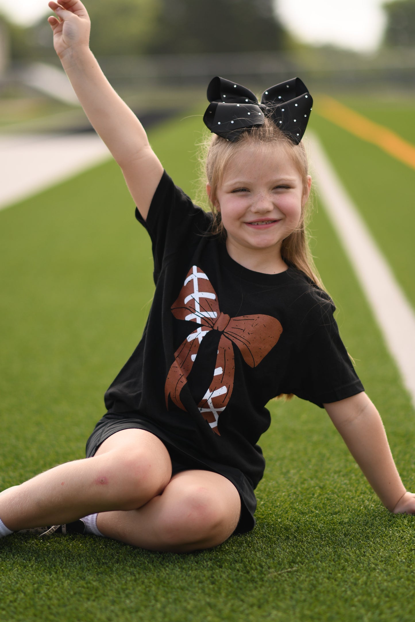 RTS Football Bow Tee
