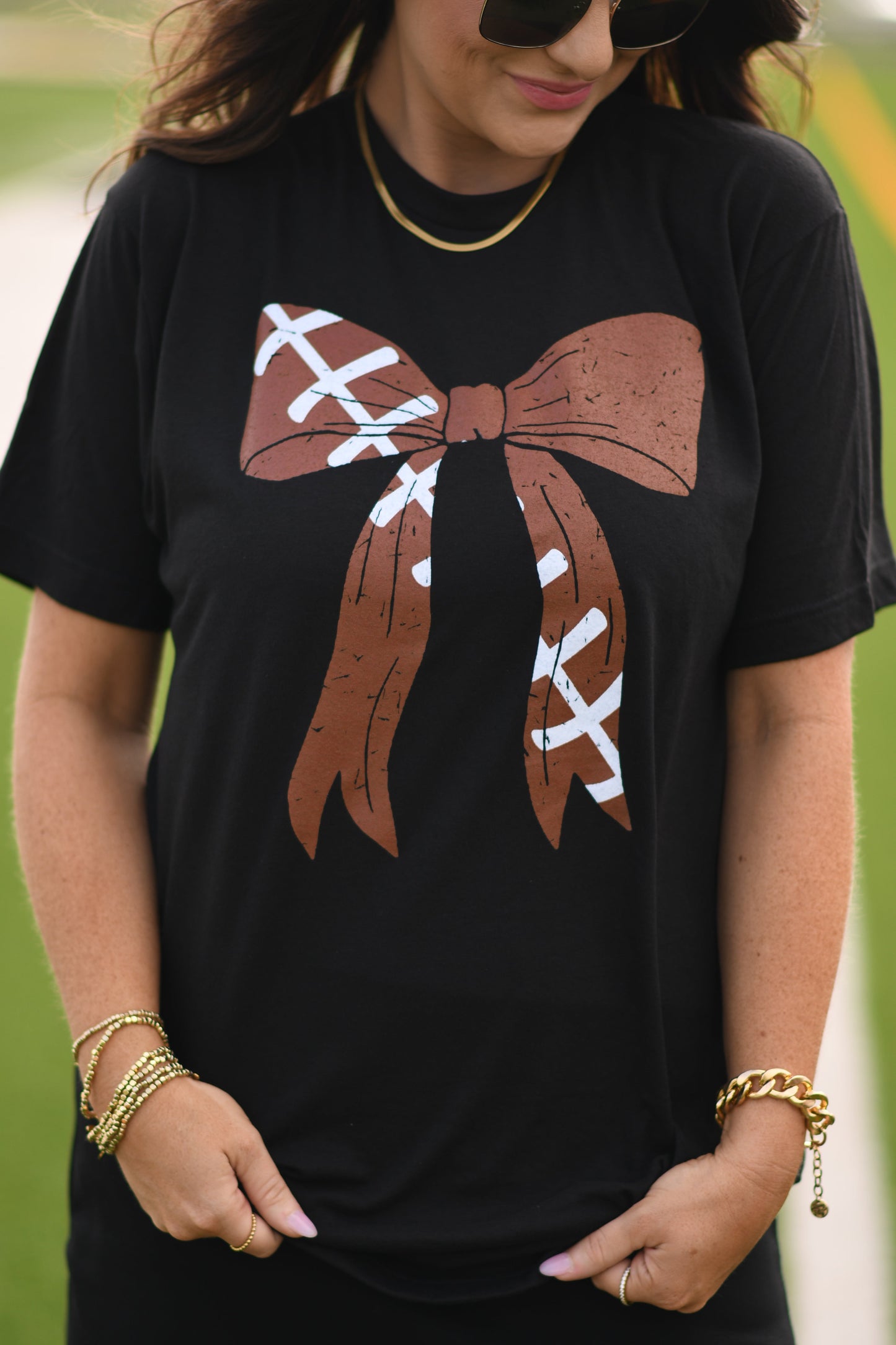 RTS Football Bow Tee