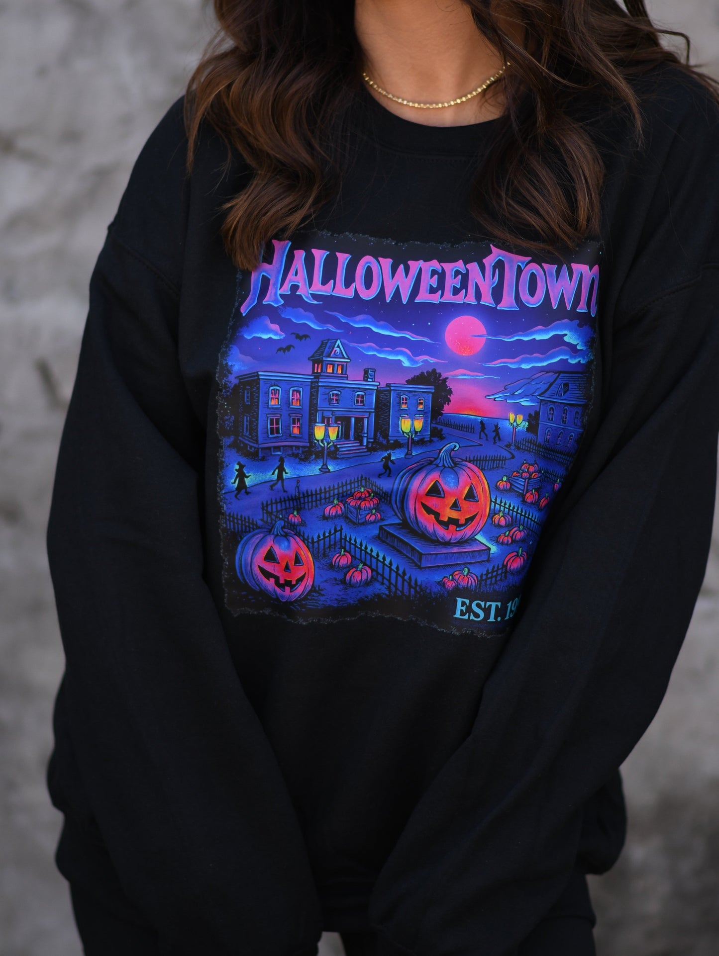 Halloweentown Neon Sweatshirt