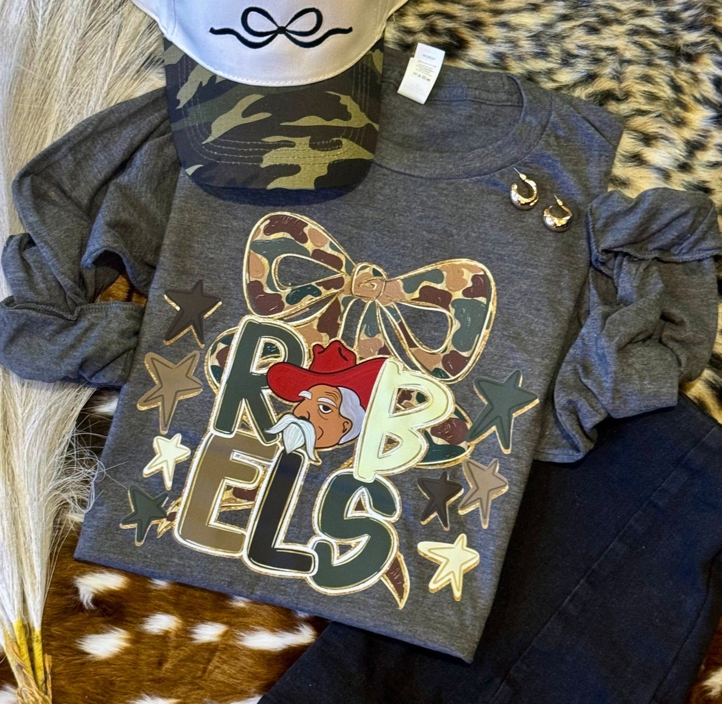 Rebels Camo Bow Tee / Long Sleeve