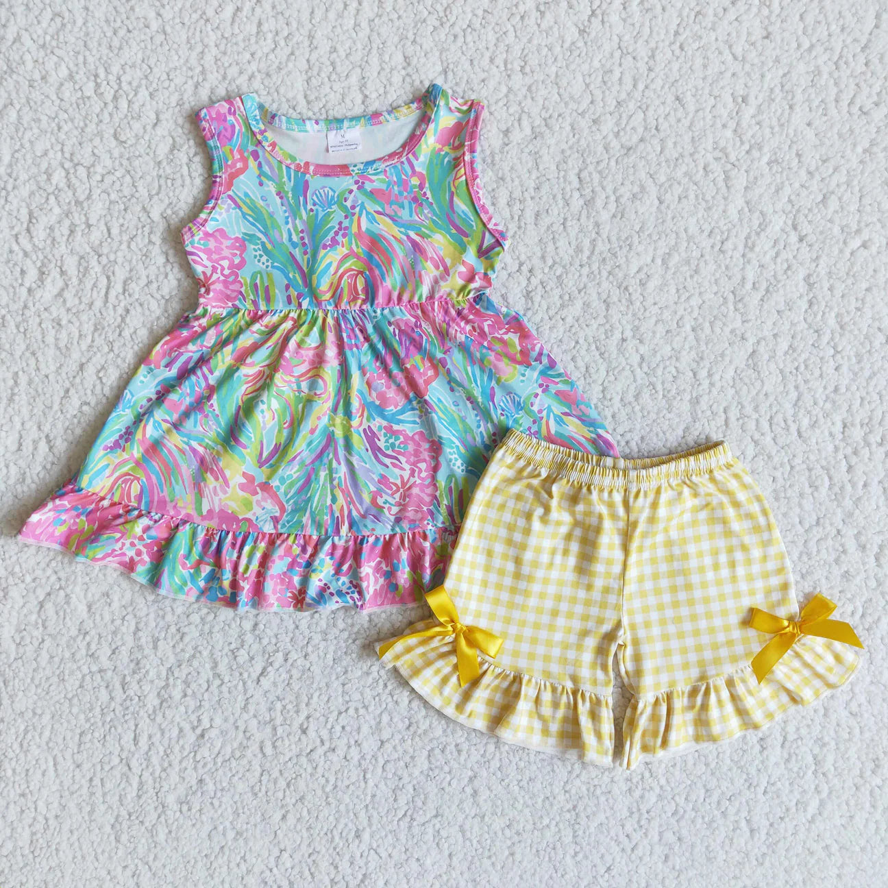 RTS girls lily yellow shorts set