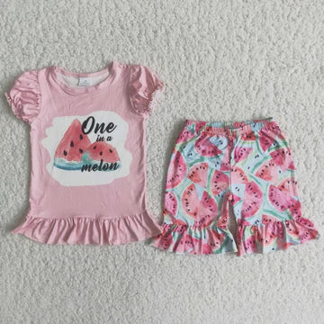 Girls Light Pink One in a Melon Set