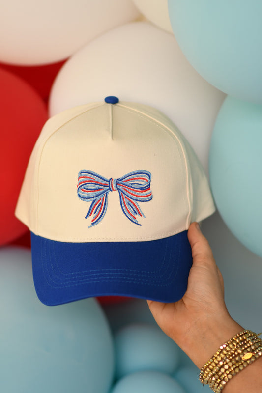 RTS Red Patriotic Bow Hat