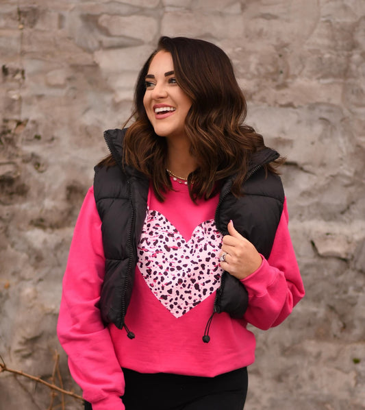 RTS Black Cropped Puffer Vest