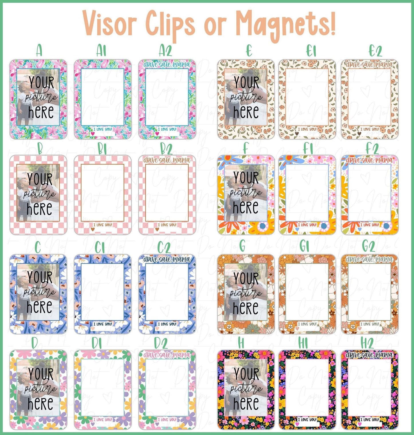Custom Visor Clips or Magnets - WS