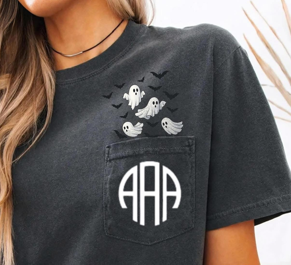 Halloween Theme Pocket Mono Tee - WS