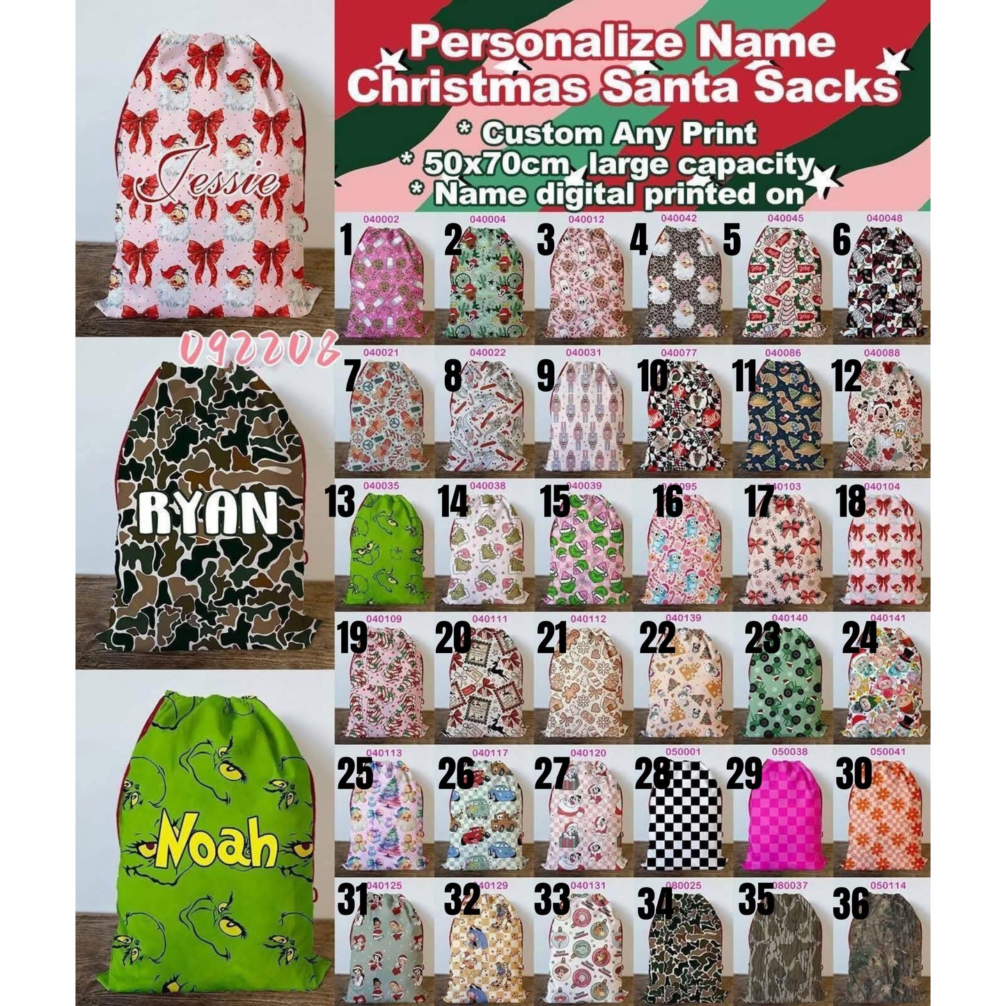 Personalized Santa sacks - WS