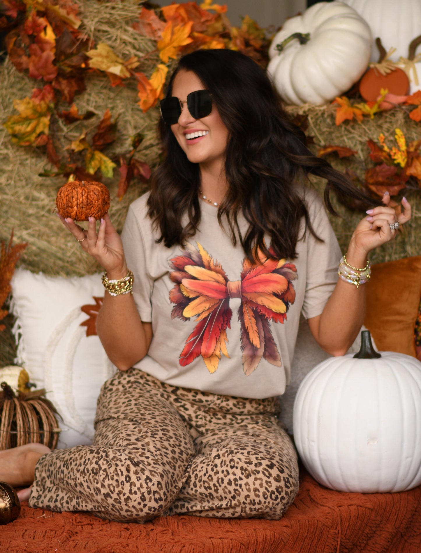 Feather Bow Tee