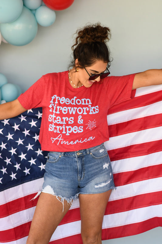 RTS Freedom Fireworks Stars & Stripes Tee