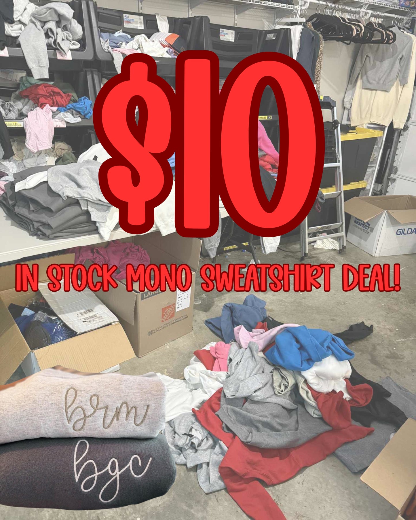 IN STOCK DEAL - Monogram Sweatshirt Deal - WS