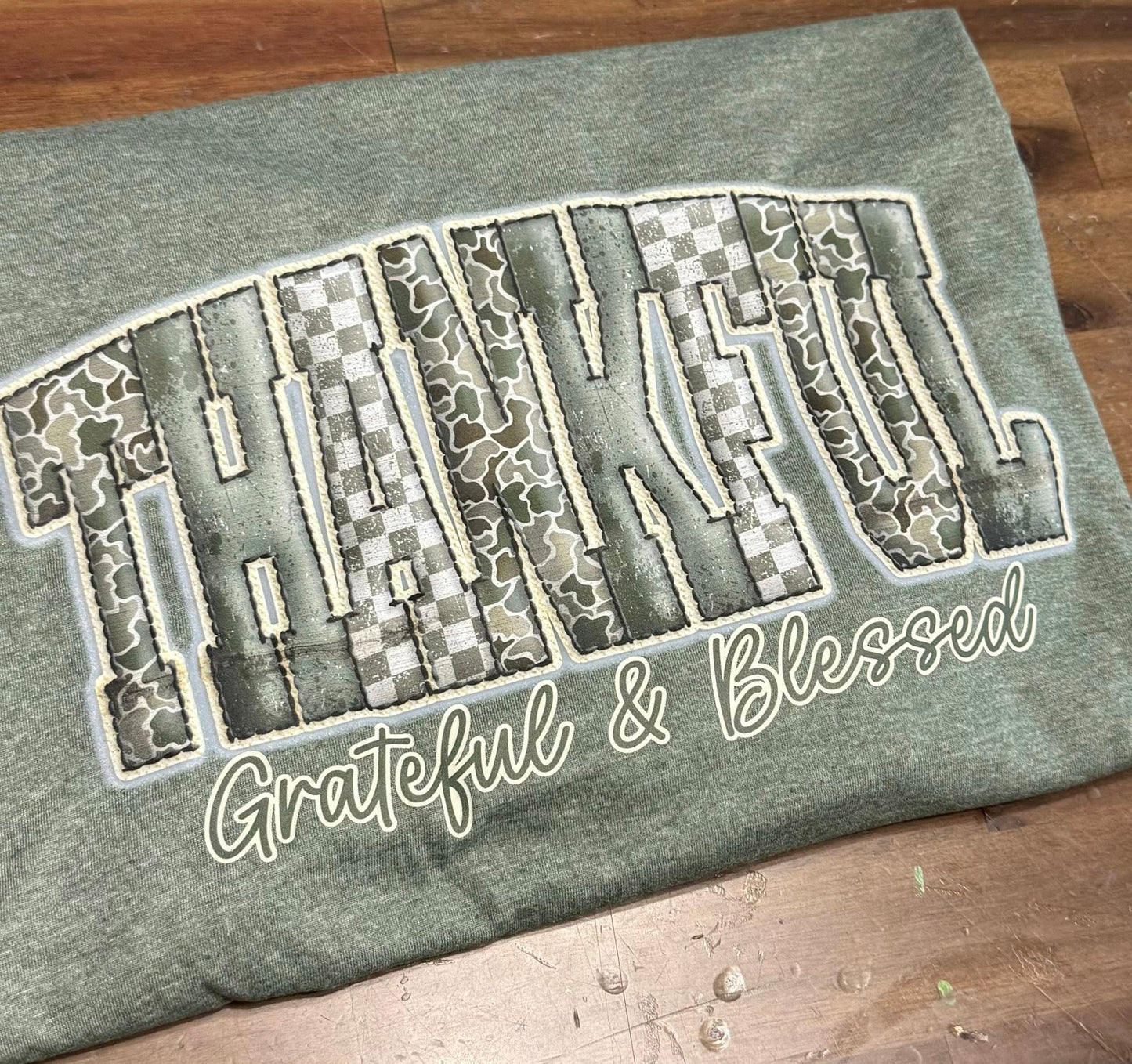 Camo Thankful Sweatshirt or Tshirt - WS