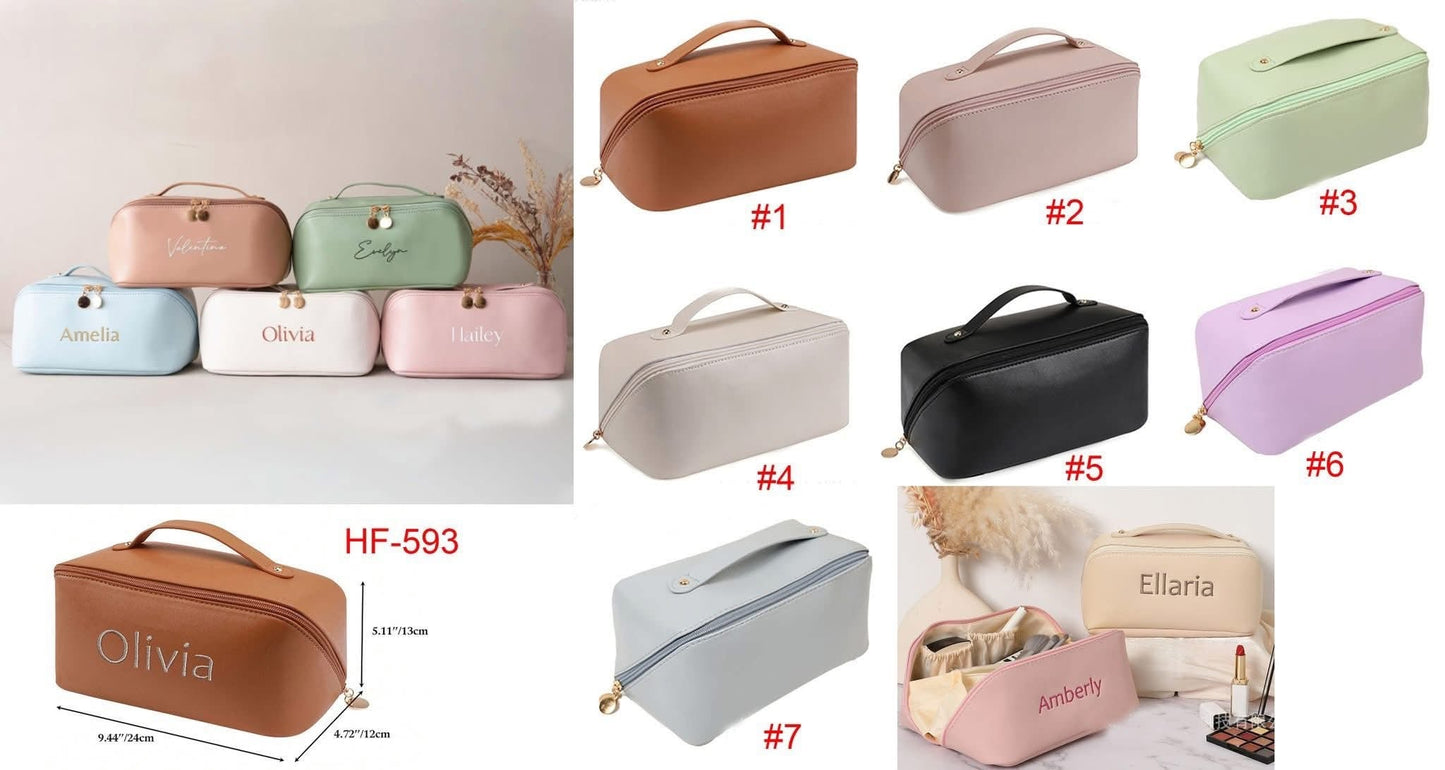 Embroidered Name Makeup  Bags - WS