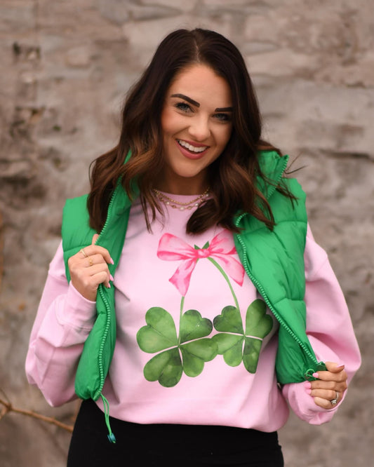 RTS Kelly Green Cropped Puffer Vest