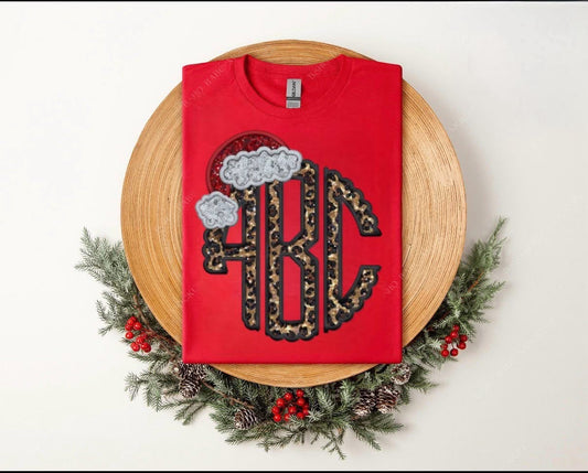 Christmas Leopard Mono Sweatshirt or Tshirts - WS