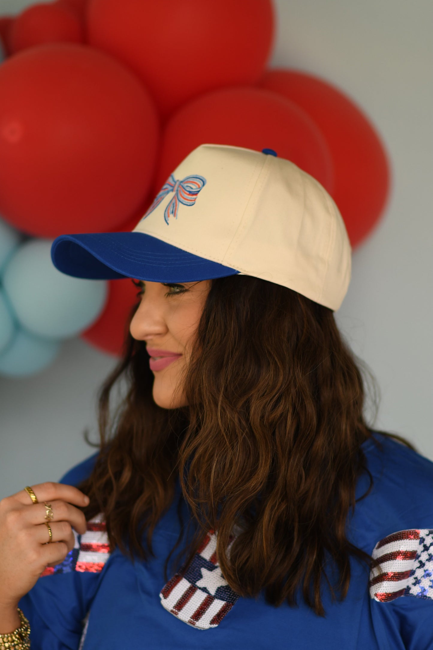 RTS Red Patriotic Bow Hat