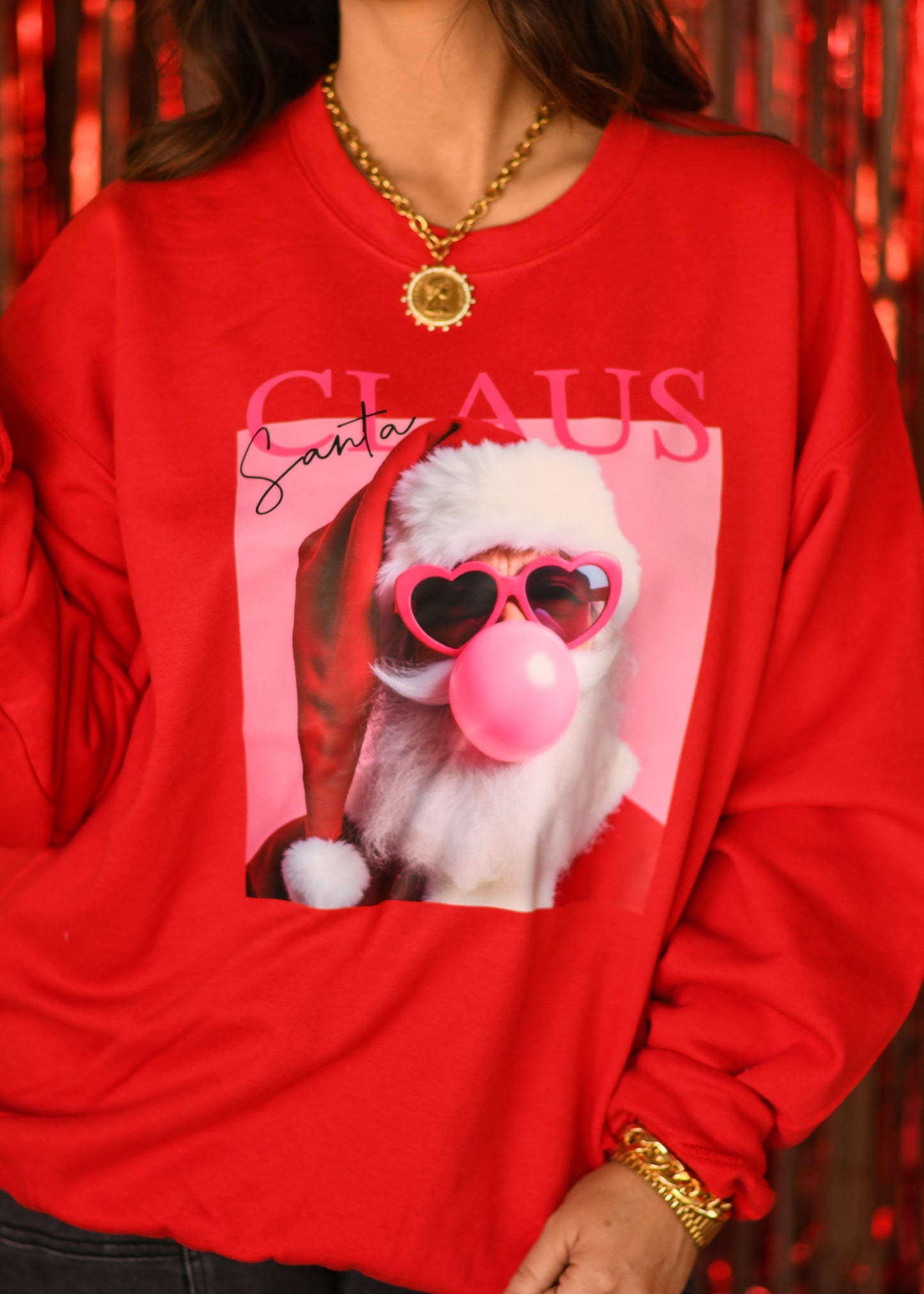 Santa Claus Bubblegum Poster Sweatshirt