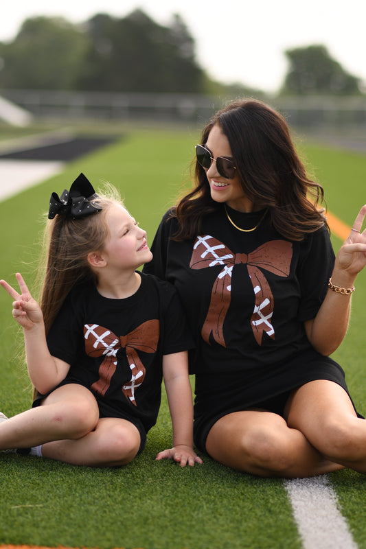 RTS Football Bow Tee