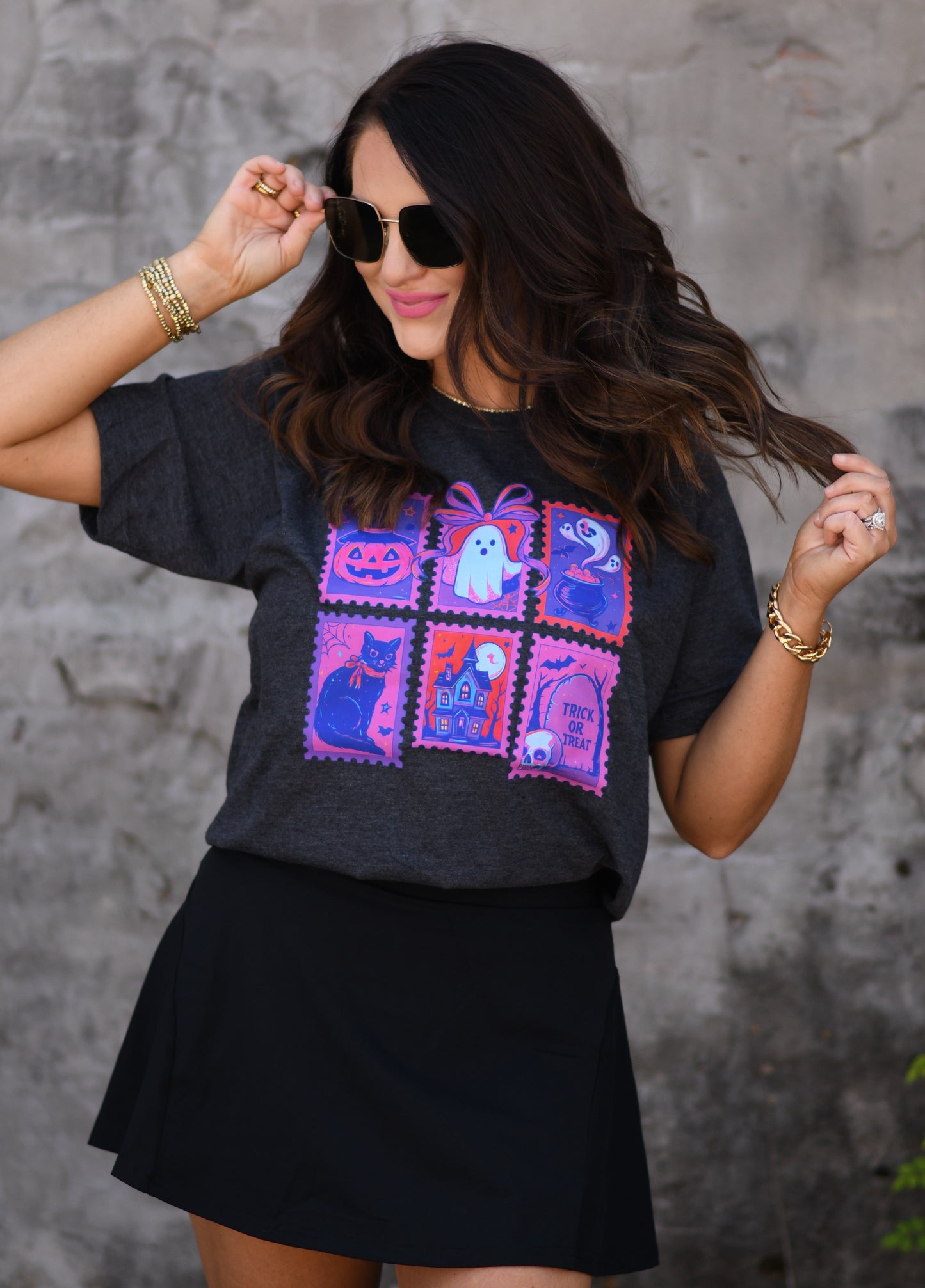 Neon Spooky Stamps Tee