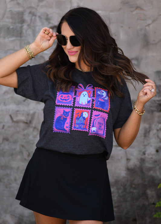 Neon Spooky Stamps Tee