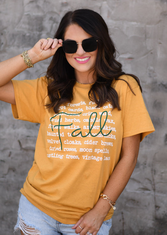 Fall Words Delta Tee