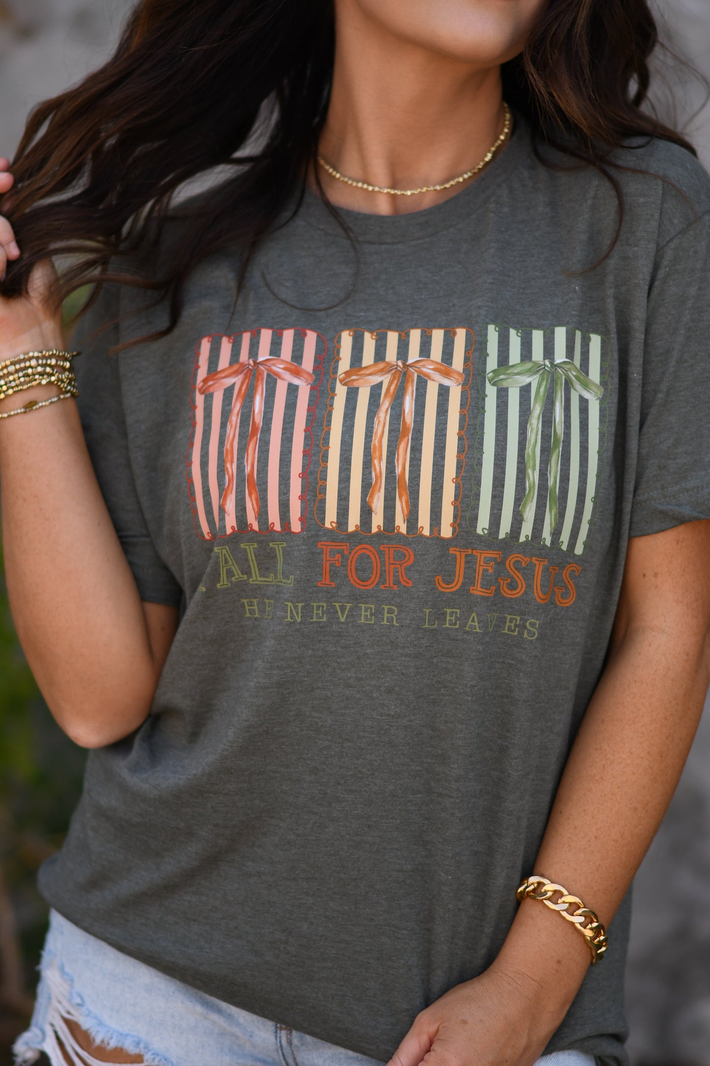 Fall For Jesus Bows Tee