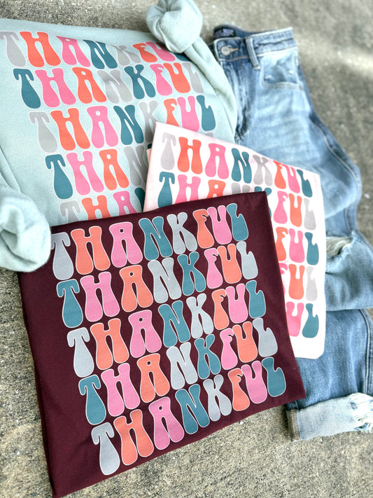 Thankful Stack Tee OR Sweatshirt - RTS