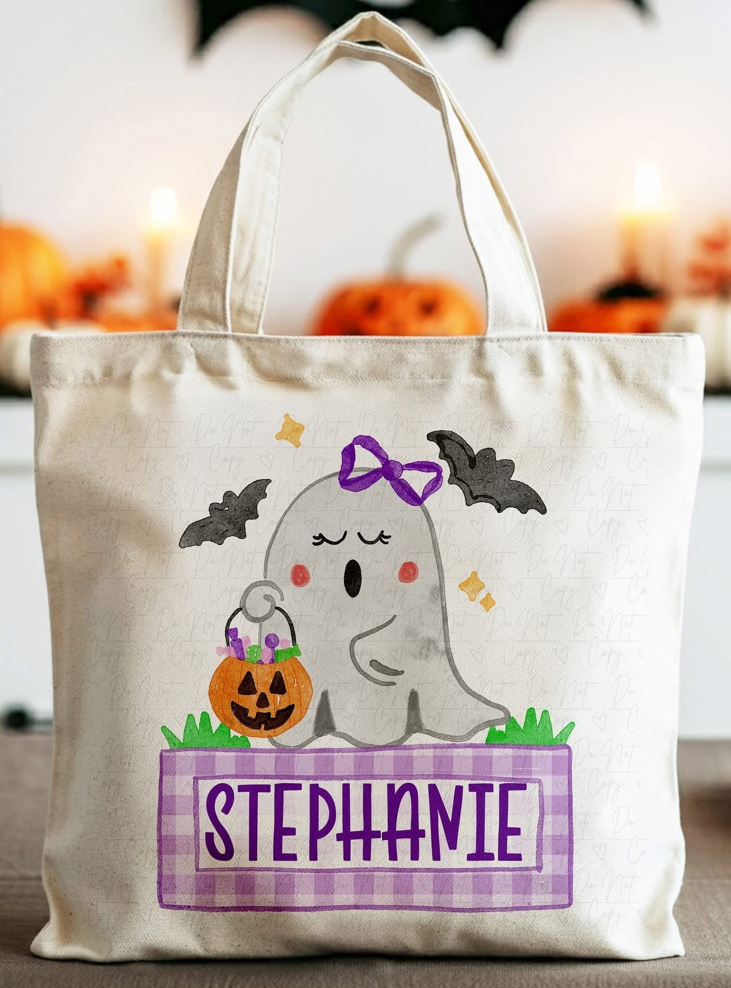 Trick or Treat Personalized Canvas Bags - WS