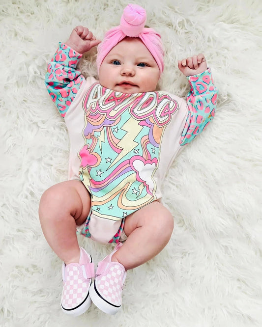 RTS Girls AC DC Romper (oversized)