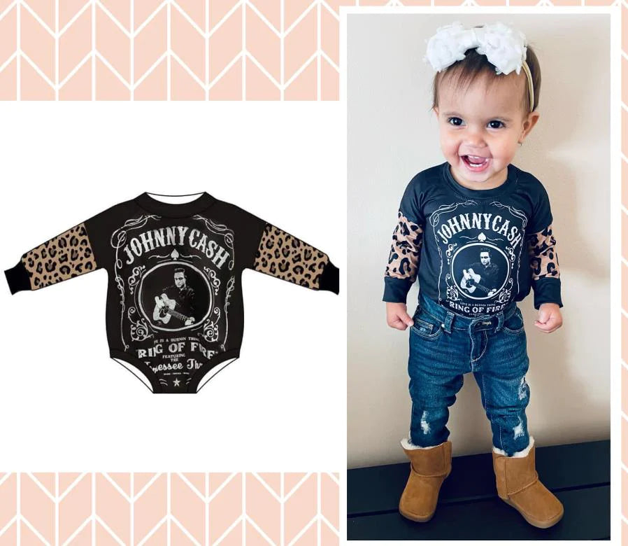 RTS girls cash leopard romper