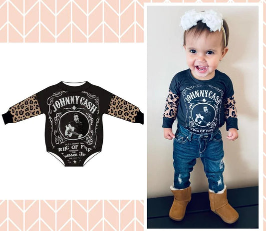 RTS girls cash leopard romper
