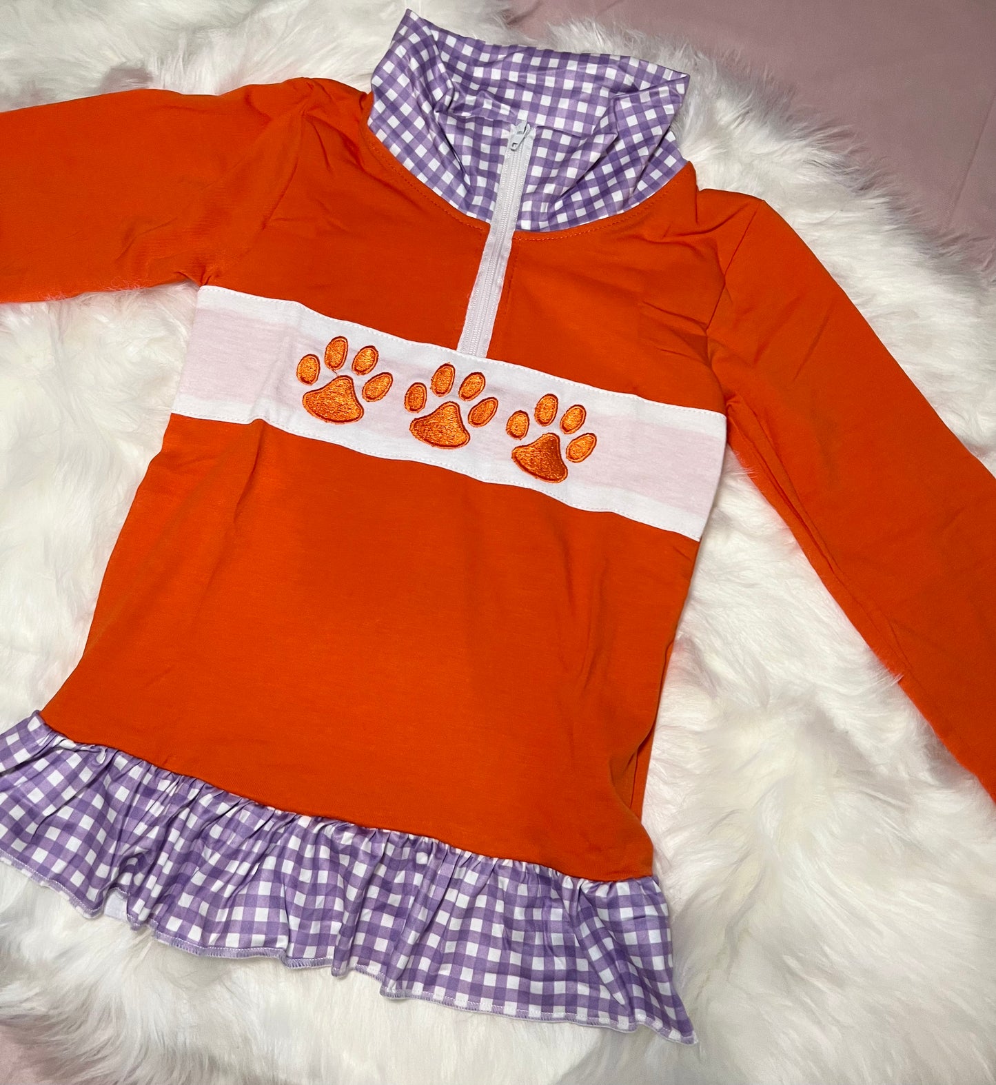 RTS Boys & Girls Orange Paw Pullover
