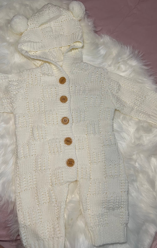 RTS Unisex bear ear sweater long sleeve romper