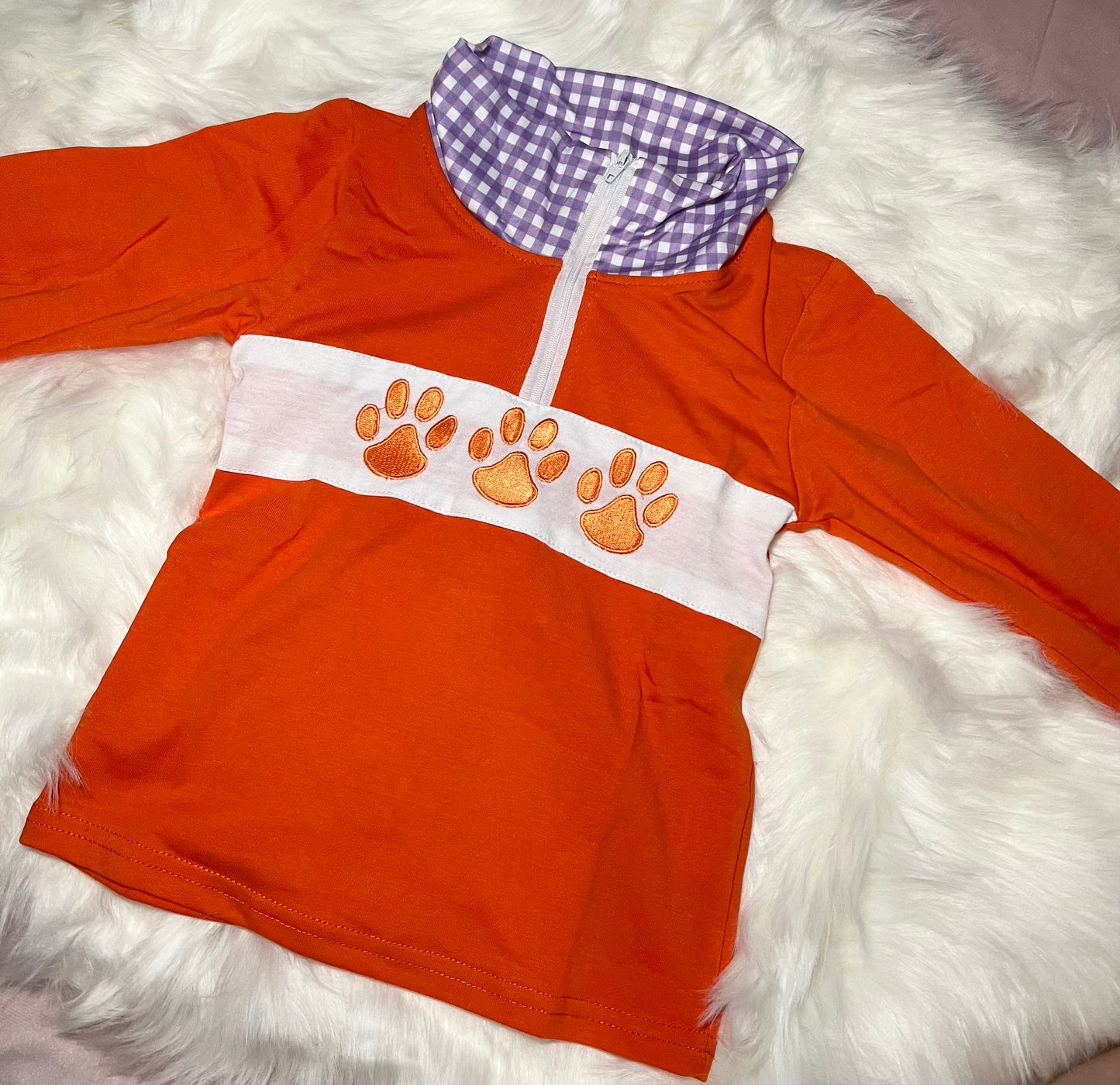 RTS Boys & Girls Orange Paw Pullover