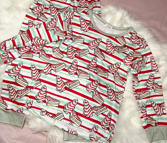 RTS boys & girls Christmas cake pajamas