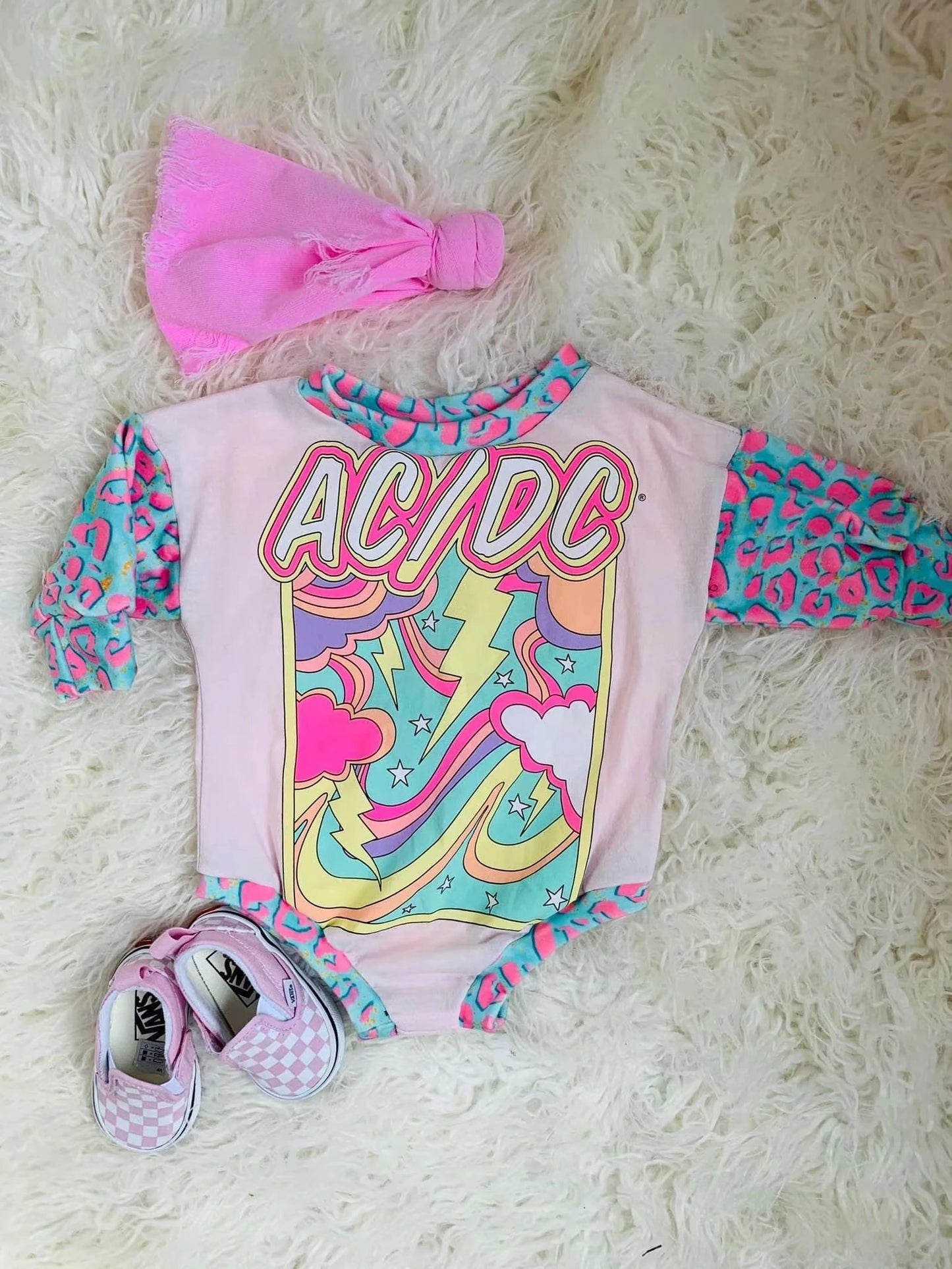 RTS Girls AC DC Romper (oversized)