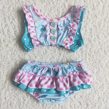 Girls Floral Bikini or One Piece Bathing Suit
