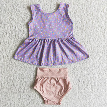 Girls Sprinkle Bummie Set
