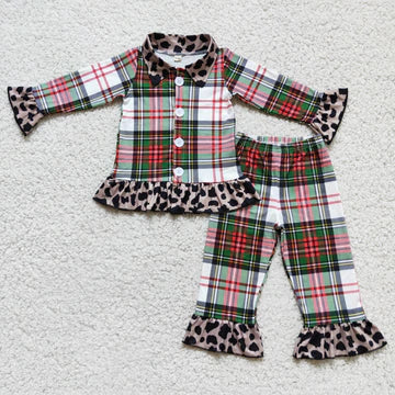 Girls Sibling Match Plaid Pajamas