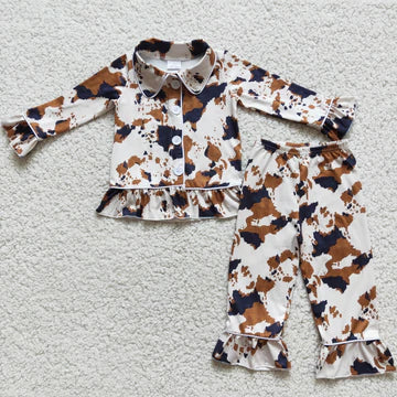 Girls Cow Print Pajamas