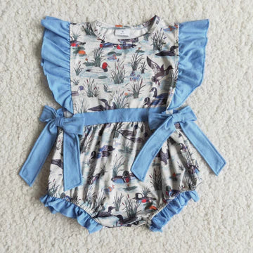 Girls Duck Romper Set