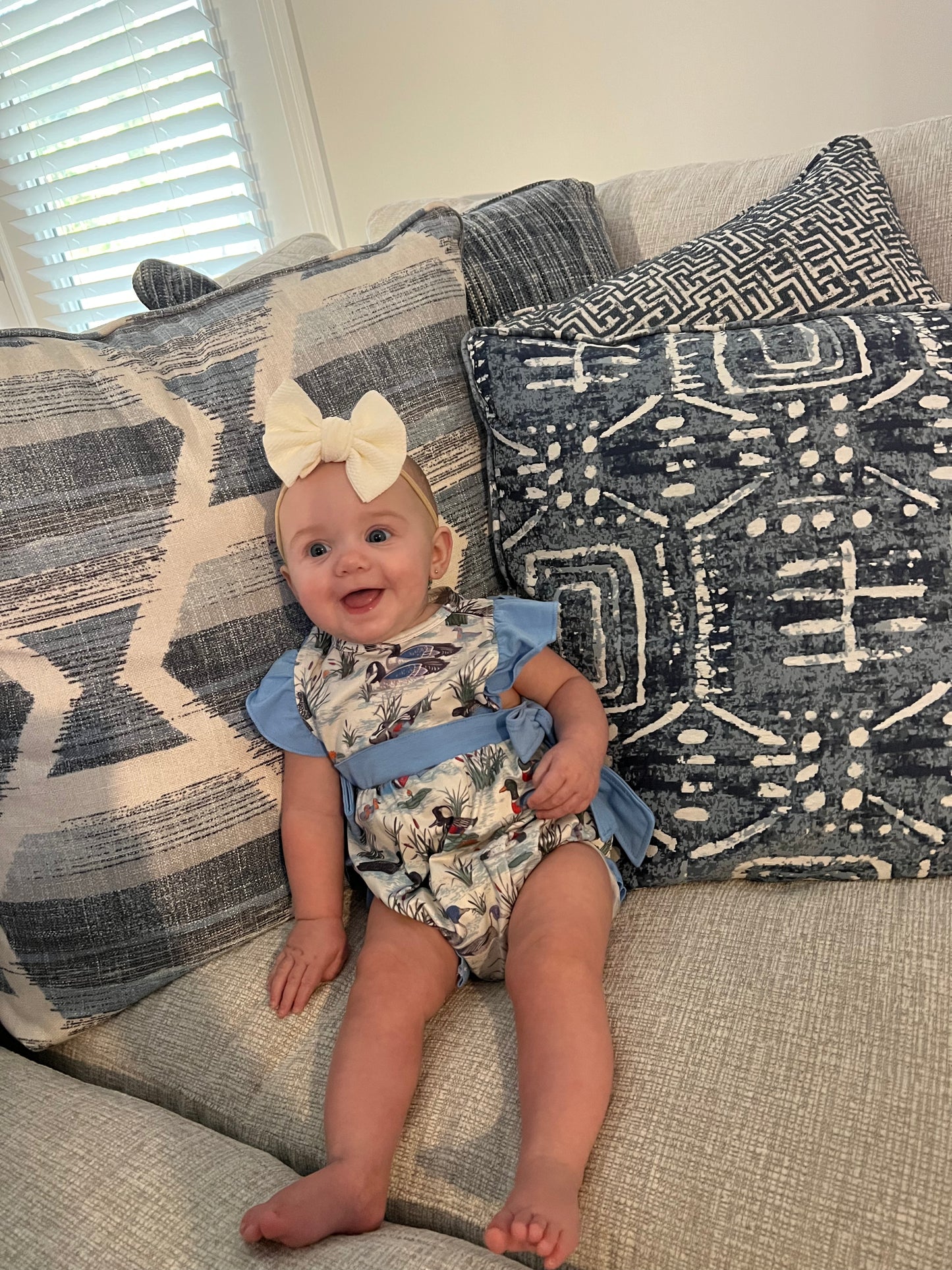 Girls Duck Romper Set